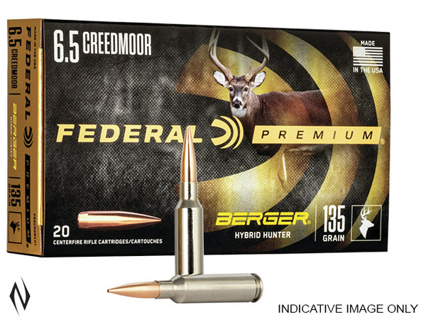 FEDERAL 6.5 CREEDMOOR 135GR BERGER HYBRID HUNTER