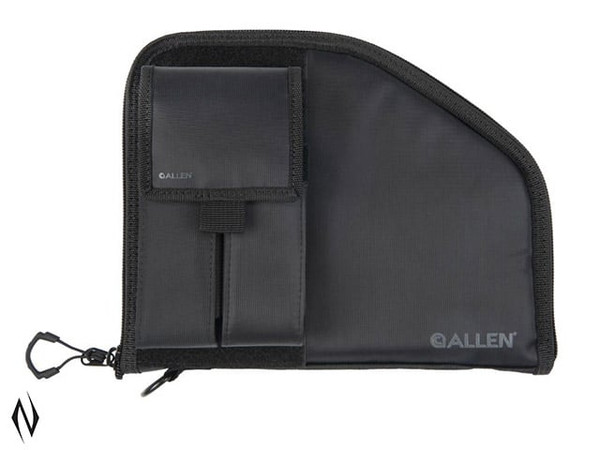 ALLEN PISTOL CASE WITH MAG POUCH FULL SIZE BLACK 9.5"