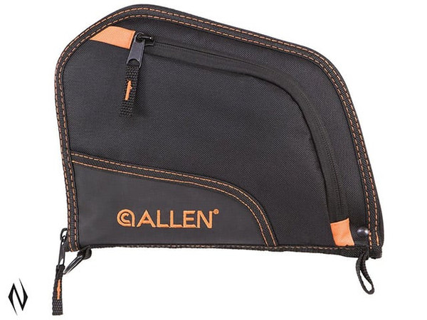 ALLEN AUTO FIT HANDGUN CASE BLACK / ORANGE 9"