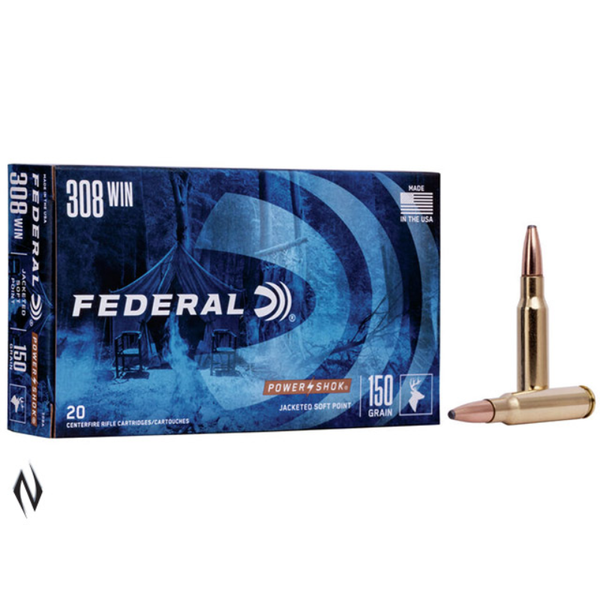 Federal 308Win 150g SP Power-Shok- BULK 200 Rounds