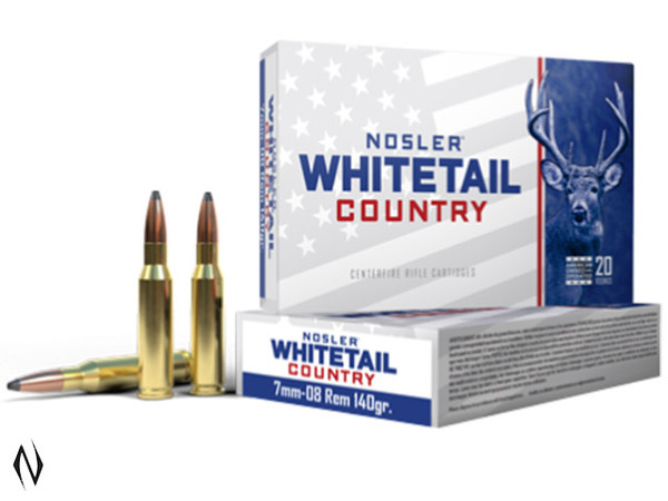 NOSLER WHITETAIL AMMO 7MM-08 140GR SB SP