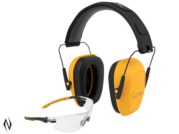 ALLEN ULTRX SHIELD EAR MUFFS AND EYE COMBO YELLOW 23NRR