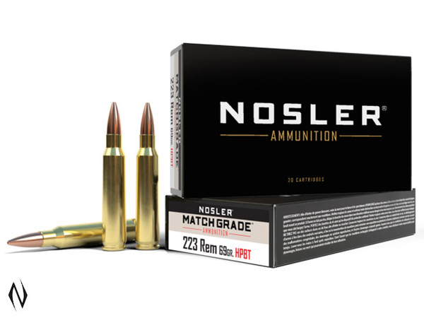 NOSLER MATCH AMMO 223 69GR HPBT CUSTOM COMP
