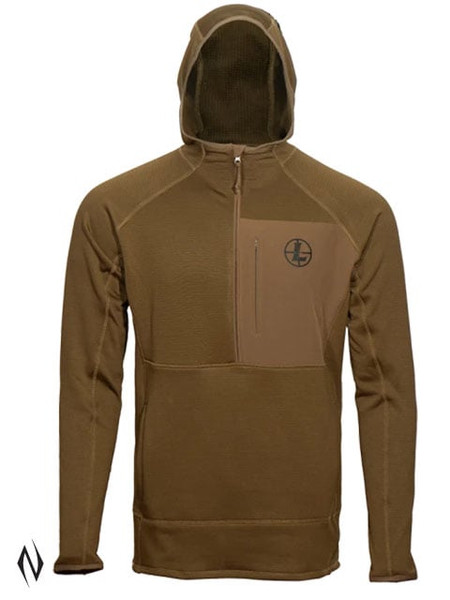LEUPOLD VELUM GRID FLEECE PULLOVER OTTER MED