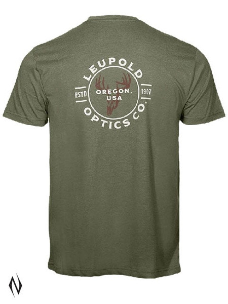 LEUPOLD BUCK COUNTRY TEE LIGHT OLIVE LARGE