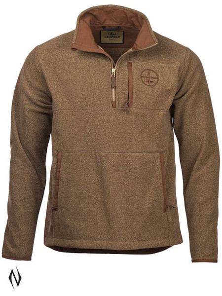 LEUPOLD MAKE READY 1/4 ZIP FLEECE BONE BROWN LARGE