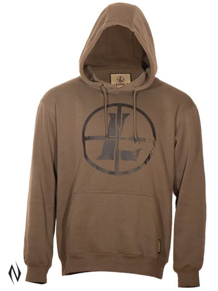 LEUPOLD DISTRESSED RETICLE HOODIE OTTER SMALL
