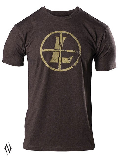 LEUPOLD DISTRESSED RETICLE TEE ESPRESSO HEATHER X-LARGE