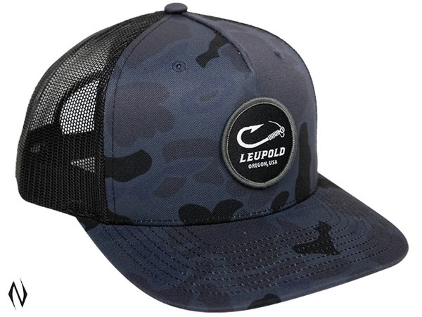 LEUPOLD FISHHOOK CAMO TRUCKER HAT