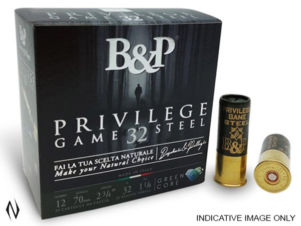 B&P PRIVILEGE GAME STEEL GREEN CORE 12G 32GR 4