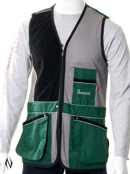 PERAZZI TEKNO SHOOTING VEST GREEN BLACK SIZE 58