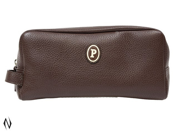 PERAZZI LEATHER CLUTCH BAG BROWN