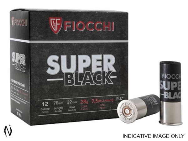 FIOCCHI SUPER BLACK 12G 24GR 7.5 1360FPS