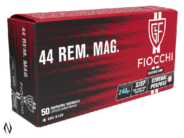 FIOCCHI 44 REM MAG 240GR SJSP CLASSIC 50 PK