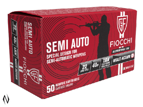 FIOCCHI 22LR 40GR LRN RECREATIONAL SEMI AUTO 1246FPS