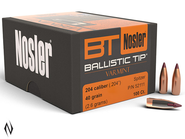 NOSLER 204 40GR BALLISTIC TIP 100PK