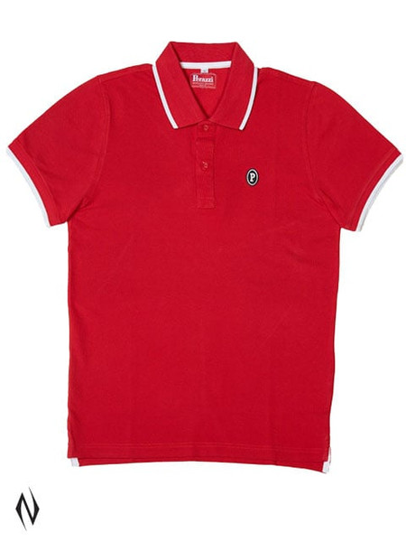 PERAZZI POLO SHIRT SHORT SLEEVE COTTON RED LGE