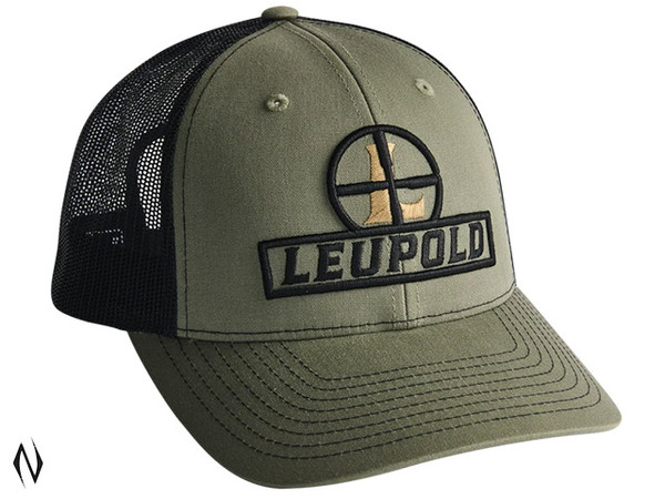 LEUPOLD RETICLE TRUCKER CAP LODEN/BLACK