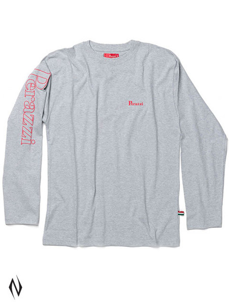 PERAZZI BASIC T SHIRT LONG SLEEVE GREY XX LARGE