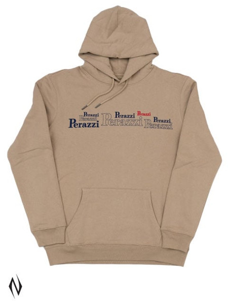 PERAZZI ORGANIC SWEATSHIRT HOODIE ALTERNATING PRINT WET SAND LARGE