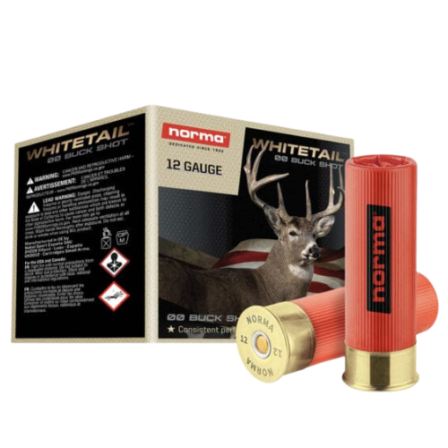Norma Whitetail 12G OOSG 9 Pellet Buckshot 1345fps 25pk BULK 250 Rounds