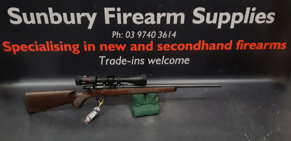 CZ 457 Beech Wood 22LR TB 5rnd 20" AW209 Scope package A-438