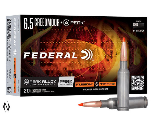 FEDERAL 6.5 CREEDMOOR + PEAK 155GR FUSION TIPPED