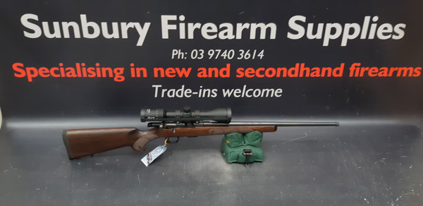 CZ 457 Beech Wood 22LR TB 5rnd 20" AW209 CZ Scope Package A-468