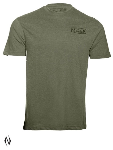 LEUPOLD BADGE TEE LIGHT OLIVE LARGE XXXX
