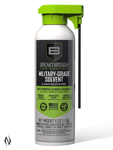 BREAKTHROUGH MILITARY GRADE SOLVENT 6OZ AEROSOL - Sunbury Firearm Supplies