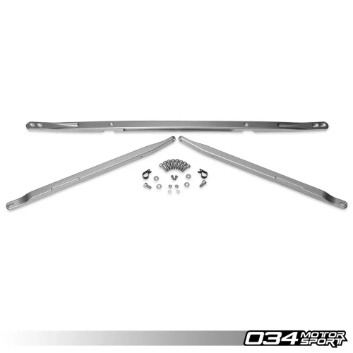 034Motorsport Front Strut Brace, C8 Audi A6/S6/RS6/Allroad & A7/S7/RS7, Billet Aluminum