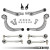 034 Motorsport - Audi B9/B9.5 A4/S4/RS4/A5/S5/RS5 Density Line Track Spec Control Arm Kit Upper Adjustable