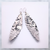 Sterling silver leaf earrings.  Five inches long but very lightweight.