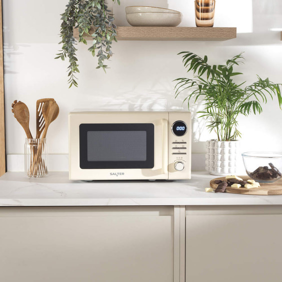 Salter Retro Digital Cream Microwave - 20L EK6445CRM
