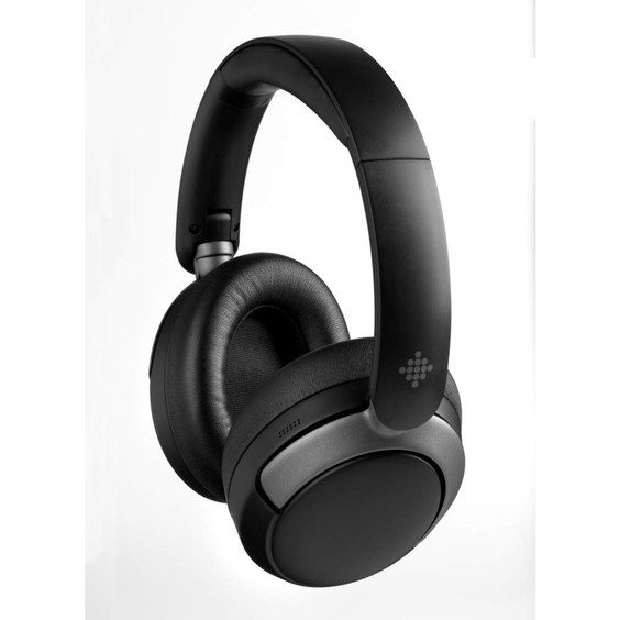Black over-ear wireless headphones with padded earcups, shown against white background