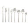 Eight-piece silver cutlery set with knife, fork and spoon assortment