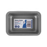 Grey non-stick rectangular deep baking dish, photographed from above
