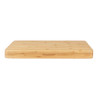 Rectangular bamboo chopping board with Russell Hobbs logo, shown from the side.
