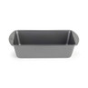 Grey non-stick loaf tin, viewed from above, suitable for baking bread or cakes