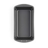 Grey non-stick rectangular roasting tin, top view