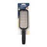 Black handled metal expert grater in retail packaging