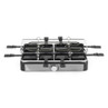 Electric raclette grill with four pans and adjustable heat control
