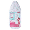 Table top ironing board with white patterned cover, packaged, size 73 x 31 cm