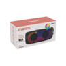 Maxim Bluetooth LED speaker in black with colourful light display, box packaging shown