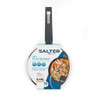 Grey 20cm non-stick saucepan with lid, Salter Alto range, shown in retail packaging