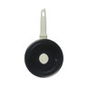 Cream-handled non-stick frying pan shown from above