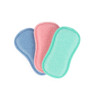 Pack of 3 reusable cleaning pads in blue, pink and green.