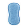 Blue textured cleaning pad shown from above