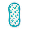 Pet cleaning pad with turquoise paw print pattern, single item.