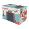 Progress Mellow 2 slice toaster retail box with image of blue toaster and toasted bread